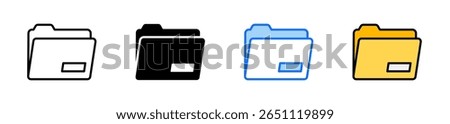 Folder Icon Set Multiple Style Collection