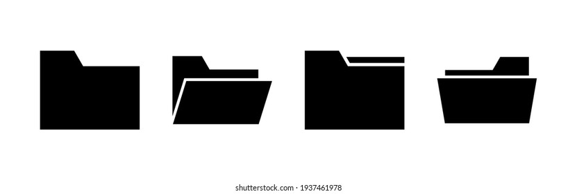 Folder icon set. folder vector icon