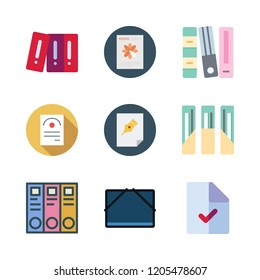 folder icon set. vector set about file storage, archives, archive id and file icons set.
