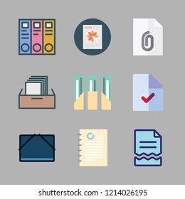 folder icon set. vector set about document, file storage, file and filing cabinet icons set.