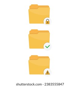 Folder Icon Set Vector Design.