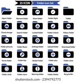 Folder Icon Set, Vector graphics