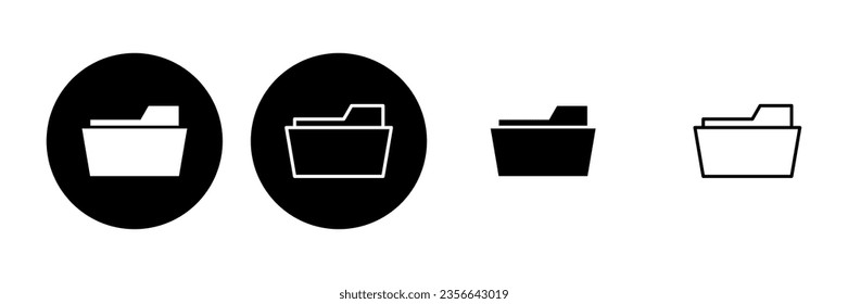 Folder icon set. folder vector icons