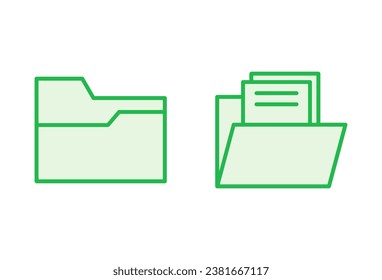 Folder icon set. folder vector icons