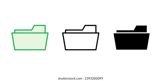 Ordnersymbol eingestellt. Ordnervektorsymbole