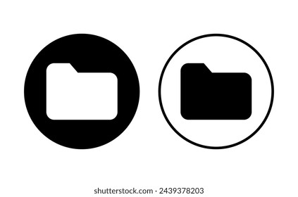 Folder icon set. folder vector icons