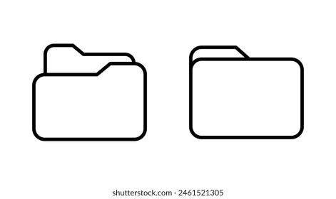 Conjunto de iconos de carpeta. iconos vectoriales de carpeta