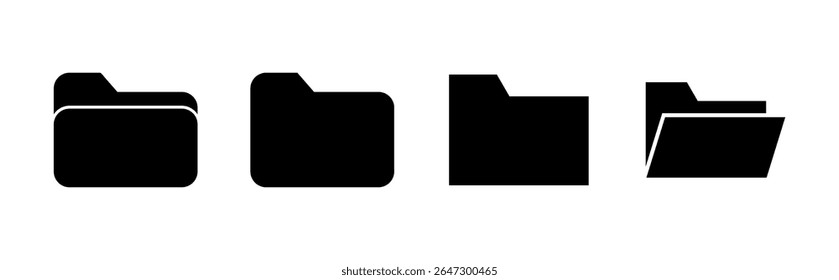 Folder icon set. folder vector icons