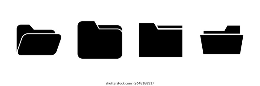 Folder icon set. folder vector icons