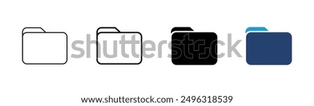 Folder icon set. folder vector icons