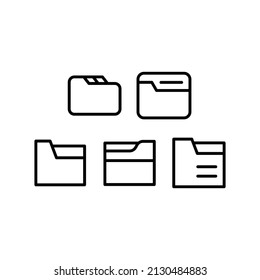 Folder Icon Set Vector Symbol Design Illustration
