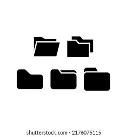 Folder Icon Set Vector Symbol Design Illustration