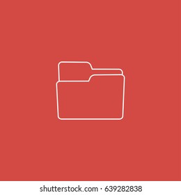 folder icon. sign design. red background