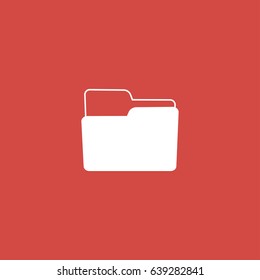 folder icon. sign design. red background