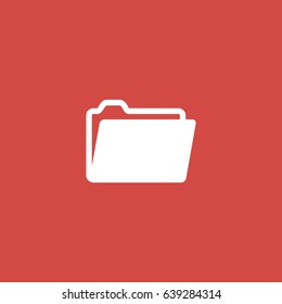 folder icon. sign design. red background