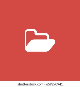 folder icon. sign design. red background