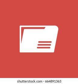 folder icon. sign design. red background