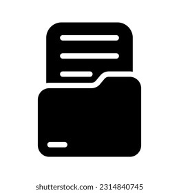 Icono de carpeta. inicio de sesión para concepto móvil y diseño web. ilustración vectorial