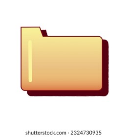 Folder icon sign. Retro PC user interface aestetic.