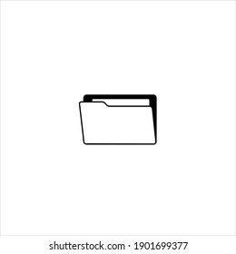 Folder icon. Sign symbol design illustration vector icon isolated on white background