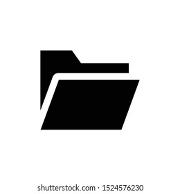Folder icon sign symbol vector with flat style