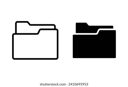 Folder icon, folder sign vector for web site Computer and mobile app