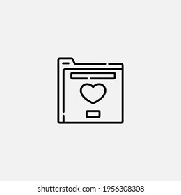 Vector de signo de icono de carpeta,Símbolo, ilustración de logotipo para web y móvil