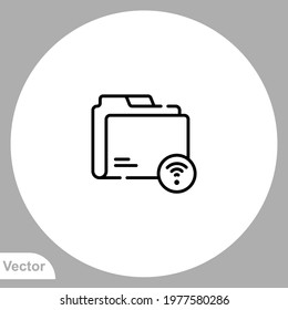 Folder icon sign vector,Symbol, logo illustration for web and mobile