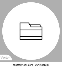 Folder icon sign vector,Symbol, logo illustration for web and mobile
