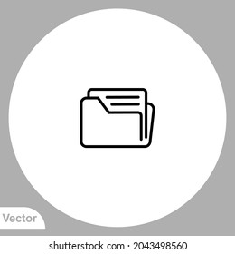 Folder icon sign vector,Symbol, logo illustration for web and mobile