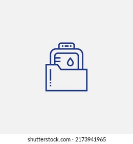 Vector de signo de icono de carpeta,Símbolo, ilustración de logotipo para web y móvil