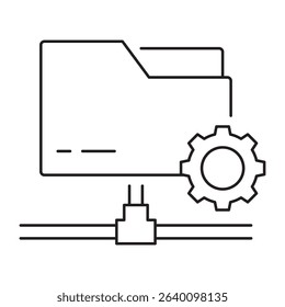 folder icon, simple design, vector illustration