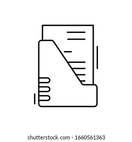 Icono de carpeta. Línea simple, contorno vectorial elementos de iconos de herramientas de oficina para ui y ux, sitio web o aplicación móvil