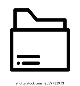 Folder icon with simple and line style