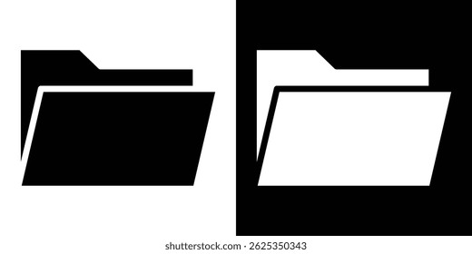 Ícone de pasta vetor de linha simples. Símbolo, logotipo.