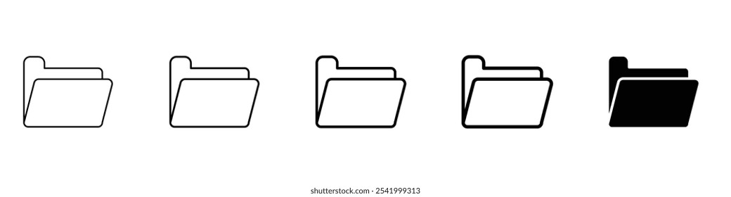 ícone de pasta Ilustração de estrutura de tópicos simples