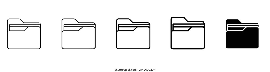 folder icon Simple outline illustration