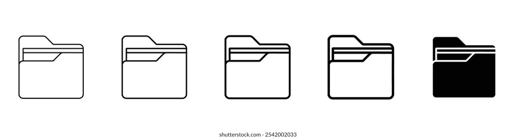 ícone de pasta Ilustração de estrutura de tópicos simples
