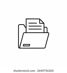 Folder icon. Simple representation of a file inspection or document analysis concept for web interfaces and document management systems. EPS 10