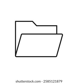 Folder icon. simple thin line vector icon