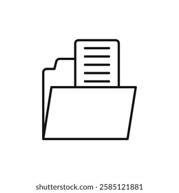 Folder icon. simple thin line vector icon