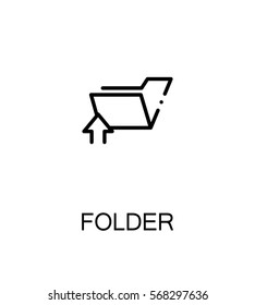 Folder icon. Single high quality outline symbol for web design or mobile app. Thin line sign for design logo. Black outline pictogram on white background