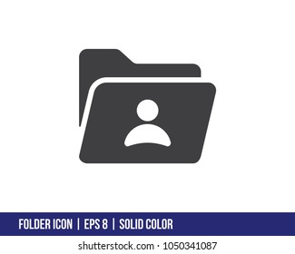 Folder Icon. Solid Color.