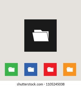 Folder icon, stock vector illustration, EPS10.