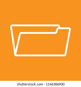 Folder icon, stock vector illustration, EPS10.