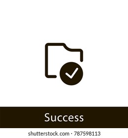 folder icon. success folder. sign design