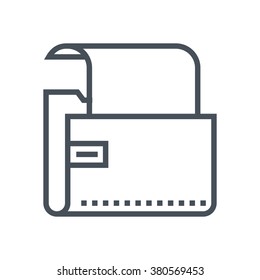 Folder icon suitable for info graphics, websites and print media and  interfaces. Line vector icon.