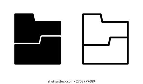 Icono de carpeta para App y Sitios web. símbolo de carpeta y símbolo. Archivar