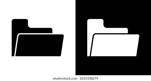 Colección de símbolo de icono de carpeta. Vector plano ilustración de stock.