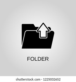 Folder icon. Folder symbol. Flat design. Stock - Vector illustration